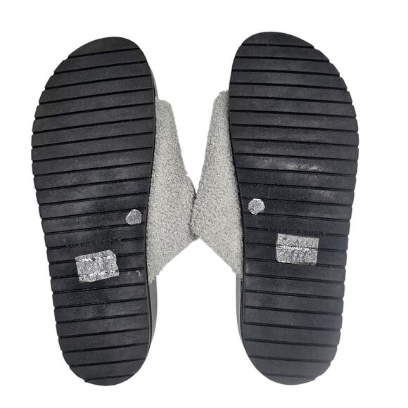 Marc Fisher Keena2 Gray and Black Double Buckle Strap Slides Women's Size 9 - Picture 7 of 9